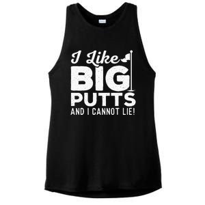 I Like Big Putts And I Cannot Lie retro Golf Lover Hobby Ladies PosiCharge Tri-Blend Wicking Tank