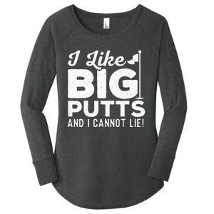 I Like Big Putts And I Cannot Lie retro Golf Lover Hobby Women's Perfect Tri Tunic Long Sleeve Shirt