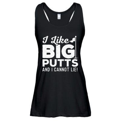 I Like Big Putts And I Cannot Lie retro Golf Lover Hobby Ladies Essential Flowy Tank