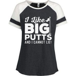 I Like Big Putts And I Cannot Lie retro Golf Lover Hobby Enza Ladies Jersey Colorblock Tee