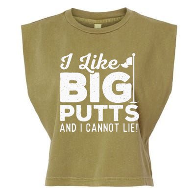 I Like Big Putts And I Cannot Lie retro Golf Lover Hobby Garment-Dyed Women's Muscle Tee