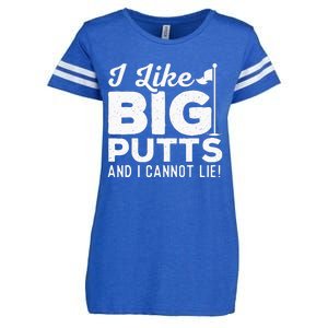 I Like Big Putts And I Cannot Lie retro Golf Lover Hobby Enza Ladies Jersey Football T-Shirt