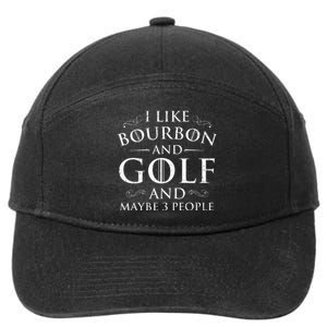 I Like Bourbon Golf Lover Golfing Golfer Putter 7-Panel Snapback Hat