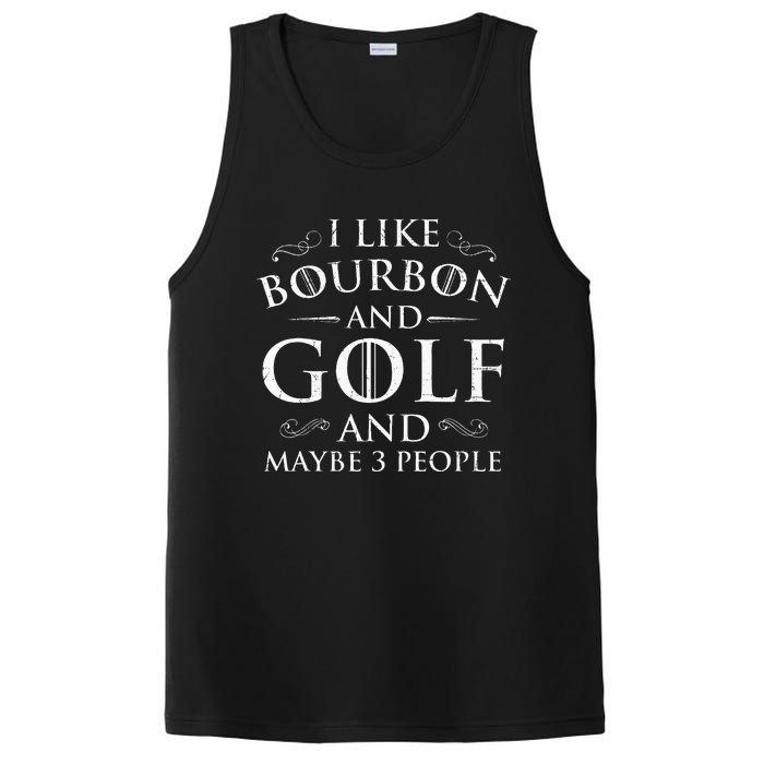 I Like Bourbon Golf Lover Golfing Golfer Putter PosiCharge Competitor Tank