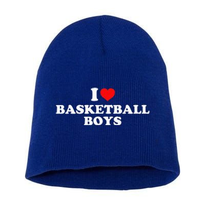 I Love Basketball Short Acrylic Beanie