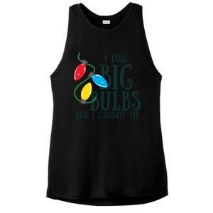 I Like Big Bulbs And I Cannot Lie Funny Christmas Gift Ladies PosiCharge Tri-Blend Wicking Tank