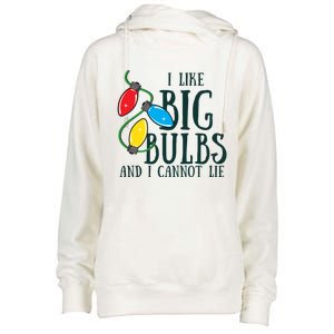 I Like Big Bulbs And I Cannot Lie Funny Christmas Gift Womens Funnel Neck Pullover Hood