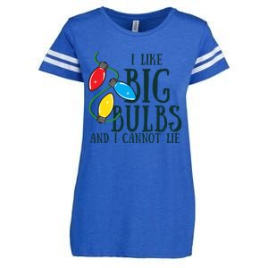 I Like Big Bulbs And I Cannot Lie Funny Christmas Gift Enza Ladies Jersey Football T-Shirt