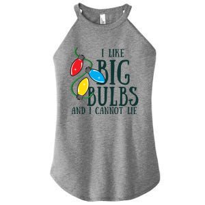 I Like Big Bulbs And I Cannot Lie Funny Christmas Gift Women's Perfect Tri Rocker Tank