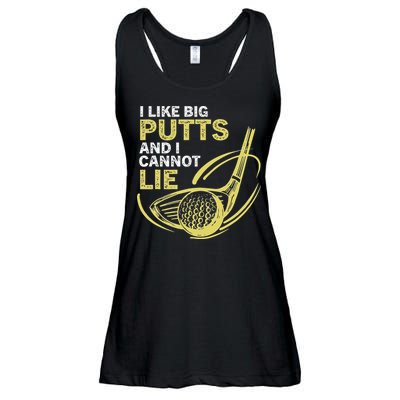 I Like Big Putts And I Cannot Lie Vintage Saying Golf Ladies Essential Flowy Tank