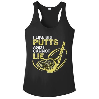 I Like Big Putts And I Cannot Lie Vintage Saying Golf Ladies PosiCharge Competitor Racerback Tank