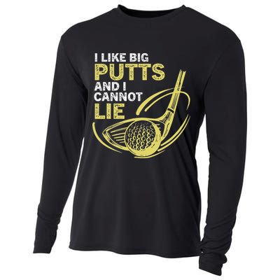 I Like Big Putts And I Cannot Lie Vintage Saying Golf Cooling Performance Long Sleeve Crew
