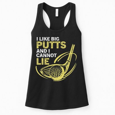 I Like Big Putts And I Cannot Lie Vintage Saying Golf Womens Tank Top