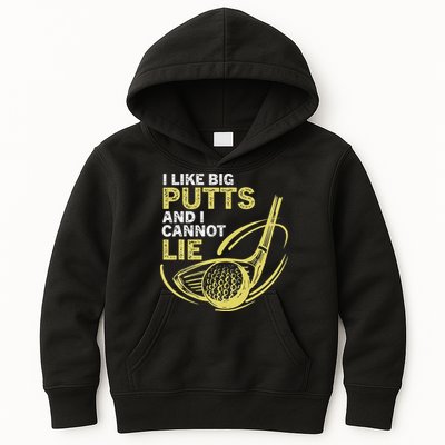 I Like Big Putts And I Cannot Lie Vintage Saying Golf Kids Hoodie