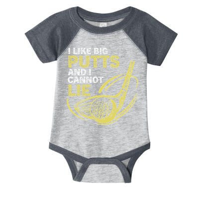 I Like Big Putts And I Cannot Lie Vintage Saying Golf Infant Baby Jersey Bodysuit
