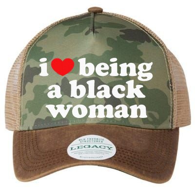 I Love Being Black Woman I Heart Being Black Woman Legacy Tie Dye Trucker Hat