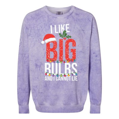 I Like Big Bulbs And Cannot Lie Funny Christmas Gift Great Gift Colorblast Crewneck Sweatshirt