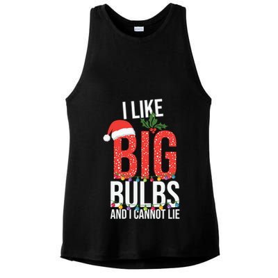I Like Big Bulbs And Cannot Lie Funny Christmas Gift Great Gift Ladies PosiCharge Tri-Blend Wicking Tank