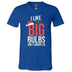 I Like Big Bulbs And Cannot Lie Funny Christmas Gift Great Gift V-Neck T-Shirt