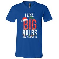 I Like Big Bulbs And Cannot Lie Funny Christmas Gift Great Gift V-Neck T-Shirt