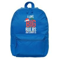I Like Big Bulbs And Cannot Lie Funny Christmas Gift Great Gift 16 in Basic Backpack