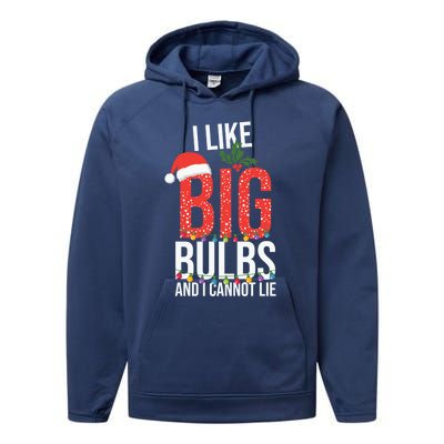 I Like Big Bulbs And Cannot Lie Funny Christmas Gift Great Gift Performance Fleece Hoodie