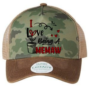 I Love Being A Memaw Cute Hearts Funny Gift For Memaw Cool Gift Legacy Tie Dye Trucker Hat