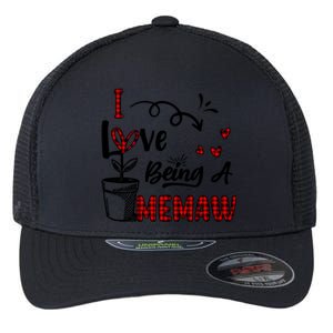 I Love Being A Memaw Cute Hearts Funny Gift For Memaw Cool Gift Flexfit Unipanel Trucker Cap