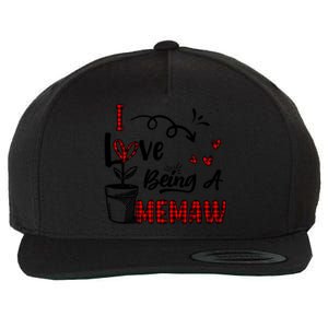 I Love Being A Memaw Cute Hearts Funny Gift For Memaw Cool Gift Wool Snapback Cap