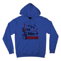 I Love Being A Memaw Cute Hearts Funny Gift For Memaw Cool Gift Hoodie