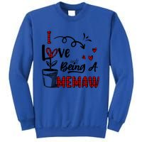 I Love Being A Memaw Cute Hearts Funny Gift For Memaw Cool Gift Sweatshirt