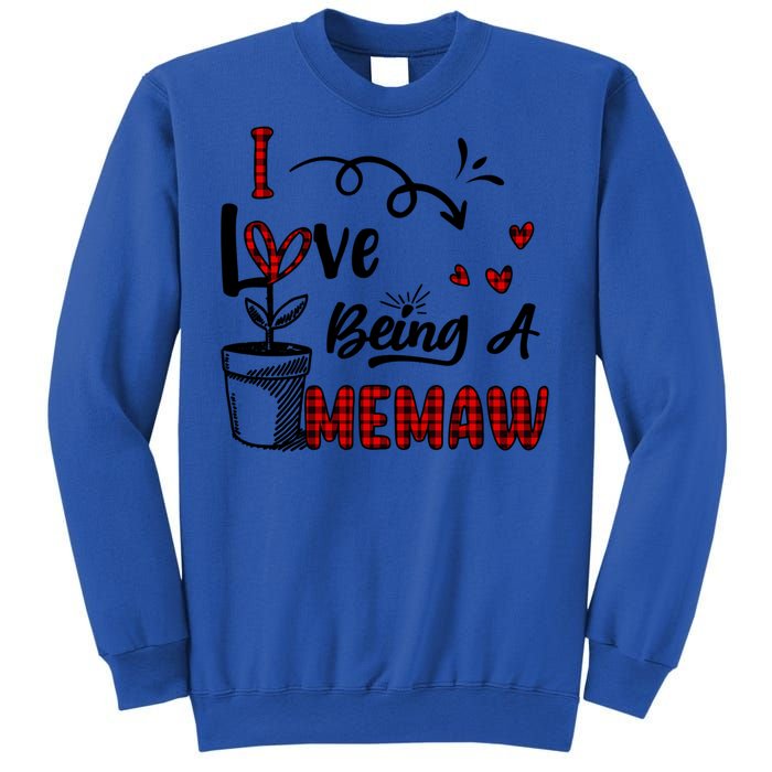 I Love Being A Memaw Cute Hearts Funny Gift For Memaw Cool Gift Sweatshirt