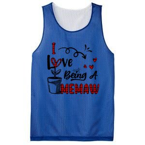 I Love Being A Memaw Cute Hearts Funny Gift For Memaw Cool Gift Mesh Reversible Basketball Jersey Tank