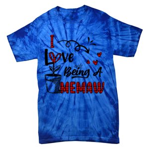 I Love Being A Memaw Cute Hearts Funny Gift For Memaw Cool Gift Tie-Dye T-Shirt