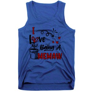 I Love Being A Memaw Cute Hearts Funny Gift For Memaw Cool Gift Tank Top