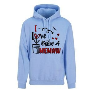 I Love Being A Memaw Cute Hearts Funny Gift For Memaw Cool Gift Unisex Surf Hoodie