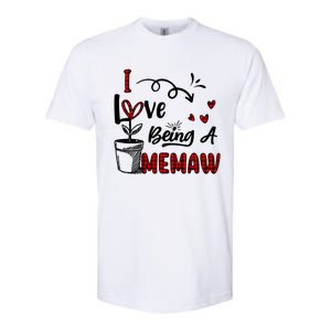 I Love Being A Memaw Cute Hearts Funny Gift For Memaw Cool Gift Softstyle CVC T-Shirt