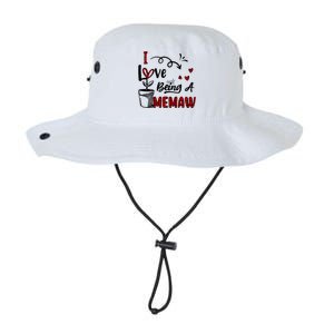 I Love Being A Memaw Cute Hearts Funny Gift For Memaw Cool Gift Legacy Cool Fit Booney Bucket Hat