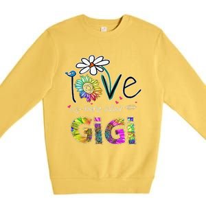 I Love Being Called Gigi Daisy Sunflower Mother's Day Gifts Premium Crewneck Sweatshirt