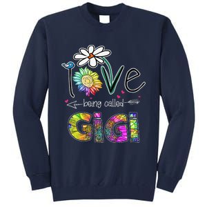 I Love Being Called Gigi Daisy Sunflower Mother's Day Gifts Tall Sweatshirt