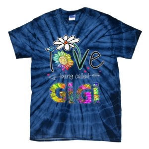 I Love Being Called Gigi Daisy Sunflower Mother's Day Gifts Tie-Dye T-Shirt