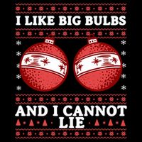 I Like Big Bulbs And I Cannot Lie Ugly Christmas Sweater Gift Flexfit Unipanel Trucker Cap
