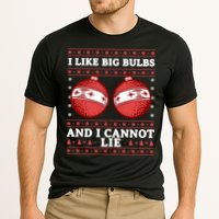 I Like Big Bulbs And I Cannot Lie Ugly Christmas Sweater Gift Cooling Performance Crew T-Shirt