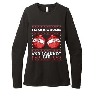 I Like Big Bulbs And I Cannot Lie Ugly Christmas Sweater Gift Womens CVC Long Sleeve Shirt