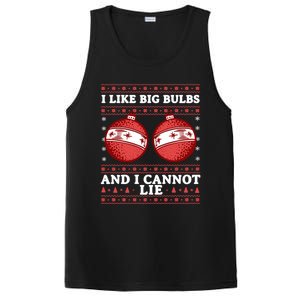 I Like Big Bulbs And I Cannot Lie Ugly Christmas Sweater Gift PosiCharge Competitor Tank