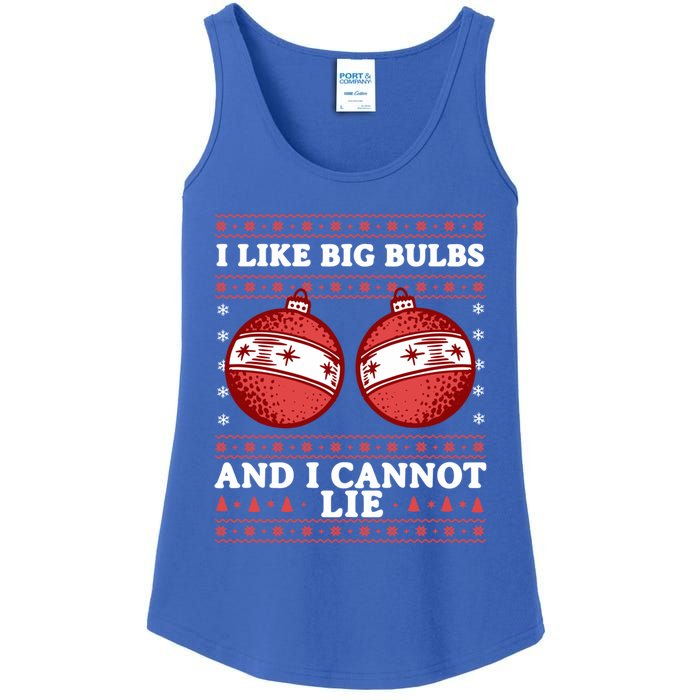 I Like Big Bulbs And I Cannot Lie Ugly Christmas Sweater Gift Ladies Essential Tank