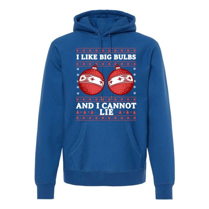 I Like Big Bulbs And I Cannot Lie Ugly Christmas Sweater Gift Premium Hoodie