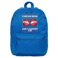 I Like Big Bulbs And I Cannot Lie Ugly Christmas Sweater Gift 16 in Basic Backpack
