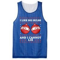 I Like Big Bulbs And I Cannot Lie Ugly Christmas Sweater Gift Mesh Reversible Basketball Jersey Tank