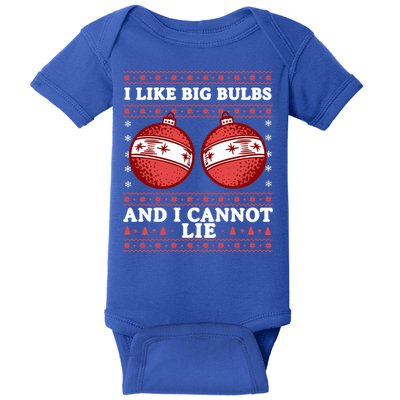 I Like Big Bulbs And I Cannot Lie Ugly Christmas Sweater Gift Baby Bodysuit